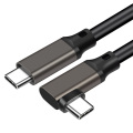 USB3.2 100W5A Type-c 90degrees AV-data Cable 4K60HZ 20gbps